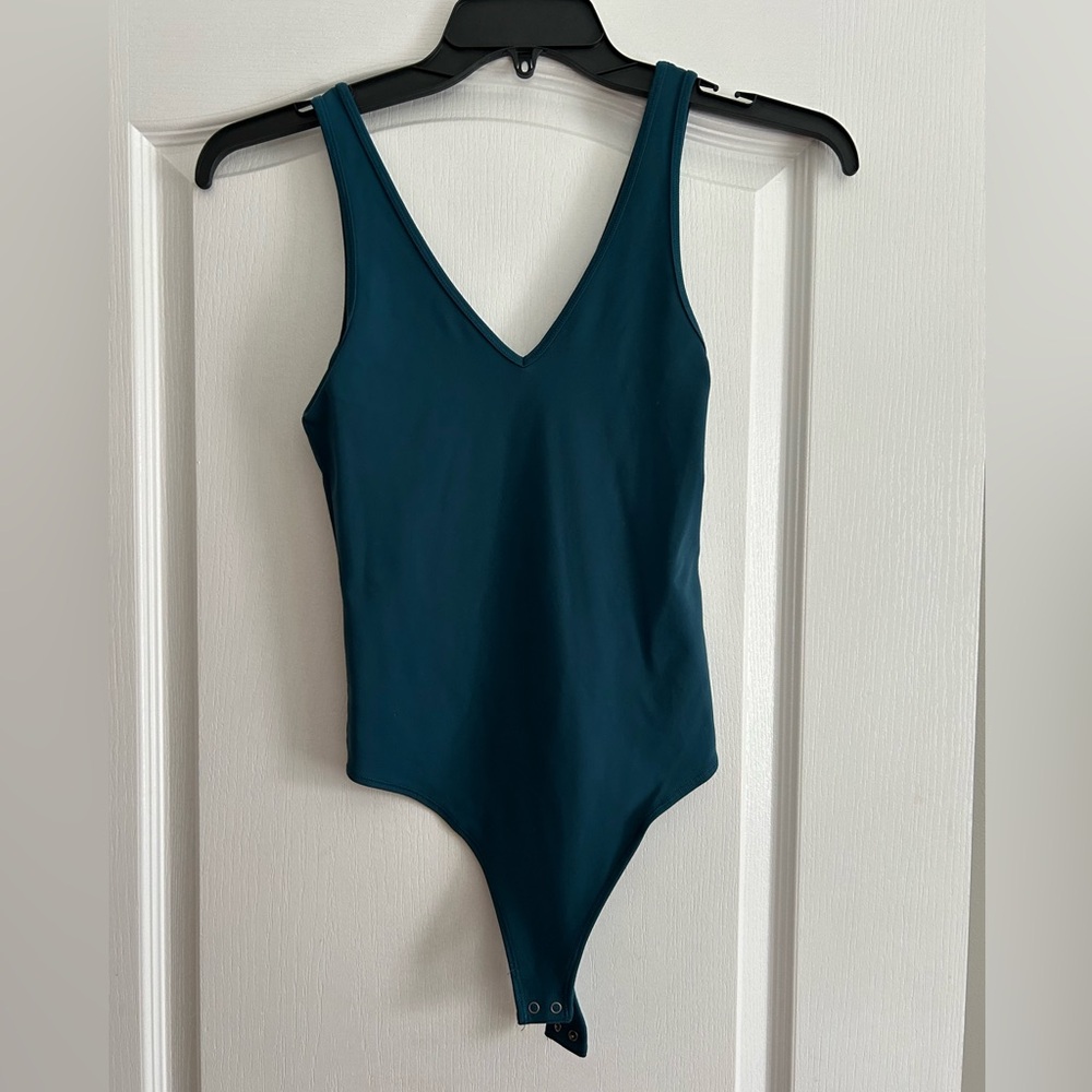 Abercrombie & Fitch Teal V-Neck Bodysuit
